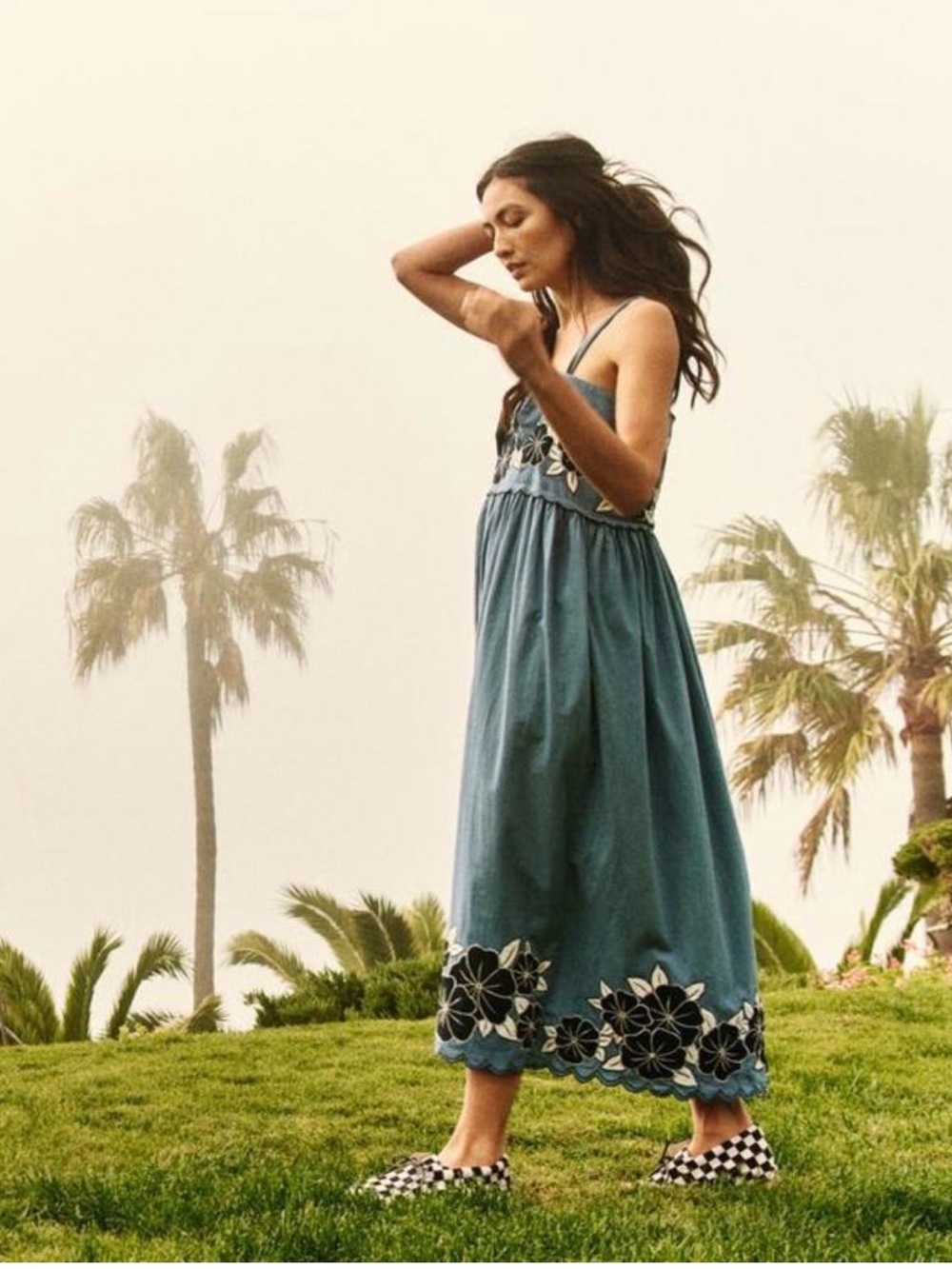 The Great Appliqué Floral Horizon Dress
